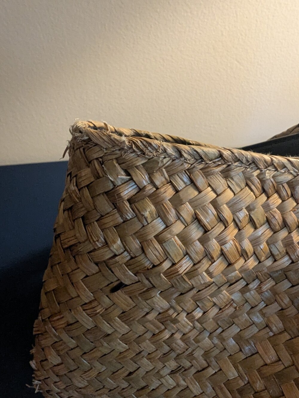 All Saints Allington Woven Straw Tote with Dark Handles - Picture 14 of 16